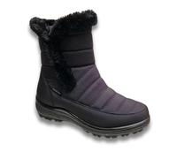 Cushion Walk Thermo-Tex Fur Lined Womens Snow Boots Ladies Snug Warm Fashion Ankle Boots Size 3-8 (Black/Black, UK Footwear Size System, Adult, Women, Numeric, Medium, 8)