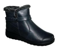 Cushion Walk Winter Warm Lined Ankle Boots Womens Padded UK 4-8 (Skye Navy, 6, UK Footwear Size System, Adult, Women, Numeric, Medium, 6)