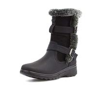 Cushion Walk Womens Black Faux Fur Casual Boot - Size 7 UK - Black