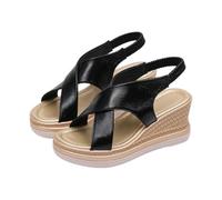 Cushion Walk Womens Cross Leather Lined Slingback Wedge Sandals Espadrilles Womens Wedges Wide Fit Barefoot Feel Beach-Ready Sliders Minimalist Non-Slip Sliders Memory Foam Soft Shoes