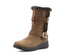 Cushion Walk Womens Tan Faux Fur Trim Calf Boot - Size 6 UK - Brown