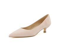 CUSHIONAIRE Women's Bay Kitten Heel Dress Shoe +Memory Foam, Wide Widths Available, Microsuede Blush, 8 UK
