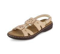 CUSHIONAIRE Women's Briar Comfort Sandal +Comfort Foam, Nude 4.5 UK W
