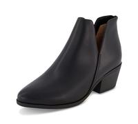 CUSHIONAIRE Women's Elodie Ankle Boot +Memory Foam, Wide Widths Available, Black 4.5 UK