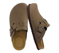 CUSHIONAIRE Women's Hana Cork Footbed Clog with +Comfort, Wide Widths Available, Brown 7 UK