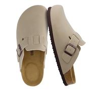 CUSHIONAIRE Women's Hana Cork Footbed Clog with +Comfort, Wide Widths Available, Stone 6 UK
