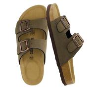 CUSHIONAIRE Women's Lane Cork Footbed Sandal with +Comfort, Brown Rugged 6 UK