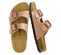 CUSHIONAIRE Women's Lane Cork Footbed Sandal with +Comfort, Gold, 5.5 UK
