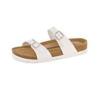 CUSHIONAIRE Women's Liam Cork Footbed Sandal with +Comfort, White 9 UK