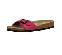 CUSHIONAIRE Women's Luca Cork Footbed Sandal with +Comfort, Fuchsia Patent 7.5 UK