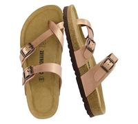CUSHIONAIRE Women's Luna Cork Footbed Sandal With +Comfort, Gold (Rose), 2 UK