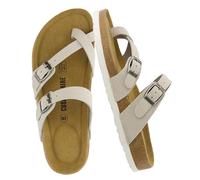 CUSHIONAIRE Women's Luna Cork Footbed Sandal with +Comfort, Stone Vegan Suede 4.5 UK