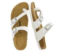 CUSHIONAIRE Women's Luna Cork Footbed Sandal with +Comfort, White, 9 UK