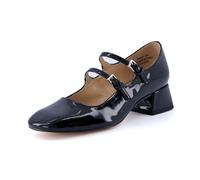 CUSHIONAIRE Women's Twiggy Mary Jane Dress Shoe +Memory Foam, Wide Widths Available, Black Patent 6 UK W
