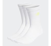 adidas Unisex Cushioned Crew Socks 3 Pairs, White / Lucid Cyan / Lucid Lemon / Lucid Pink, 8.5-10