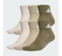 adidas Unisex Cushioned Essentials Ankle Socks 6 Pair Pack, olive strata/Wonder Cargo/wonder alumina, 8.5-10