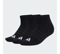 adidas Unisex CUSHIONED ESSENTIALS LOW CUT SOCKS 3 PAIR PACK, black/black/white, 2.5-4