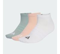 adidas Unisex CUSHIONED ESSENTIALS LOW CUT SOCKS 3 PAIR PACK, blush pink/white/Wonder Sage, 13-14.5