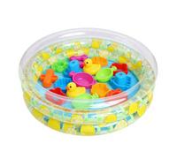 Cushioned Inflatable Pool, Family Size Round Water Lounge, 120 Inch Wide Thickened PVC Sidewalls, Portable Blow Up Wading Center Ground, Easy Setup Drain Valve, Puncture Resistant