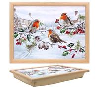 Cushioned Lap Tray - Christmas Robins Design