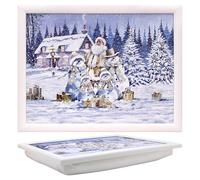 Cushioned Lap Tray - White Christmas Design