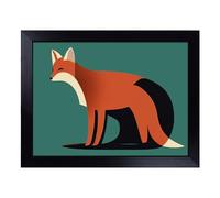 Cushioned Lap Tray with Bean Bag Base for Laptop & Eating - A First Rate Abstract Fox Design | Padded Lap Desk for Sofa, Bed & Work | Portable TV Dinner & Breakfast Tray, Easy Clean Surface