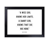 Cushioned Lap Tray with Bean Bag Base for Laptop & Eating - A Smart Girl Typography Quote Design | Padded Lap Desk for Sofa, Bed & Work | Portable TV Dinner & Breakfast Tray, Easy Clean Surface