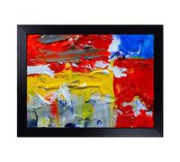 Cushioned Lap Tray with Bean Bag Base for Laptop & Eating - Abstract Art Painting Vol.456 By S.Johnson Design | Padded Lap Desk for Sofa, Bed & Work | Portable TV Dinner & Breakfast Tray