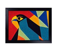 Cushioned Lap Tray with Bean Bag Base for Laptop & Eating - Abstract Eagle Bird Vol.2 Design | Padded Lap Desk for Sofa, Bed & Work | Portable TV Dinner & Breakfast Tray, Easy Clean Surface