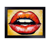 Cushioned Lap Tray with Bean Bag Base for Laptop & Eating - American Pop Art Vol.1 Design | Padded Lap Desk for Sofa, Bed & Work | Portable TV Dinner & Breakfast Tray, Easy Clean Surface