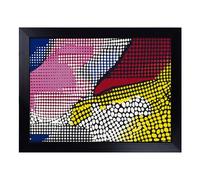 Cushioned Lap Tray with Bean Bag Base for Laptop & Eating - American Pop Art Vol.2 Design | Padded Lap Desk for Sofa, Bed & Work | Portable TV Dinner & Breakfast Tray, Easy Clean Surface