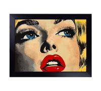 Cushioned Lap Tray with Bean Bag Base for Laptop & Eating - American Pop Art Vol.4 Design | Padded Lap Desk for Sofa, Bed & Work | Portable TV Dinner & Breakfast Tray, Easy Clean Surface