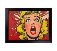 Cushioned Lap Tray with Bean Bag Base for Laptop & Eating - American Pop Art Vol.6 Design | Padded Lap Desk for Sofa, Bed & Work | Portable TV Dinner & Breakfast Tray, Easy Clean Surface