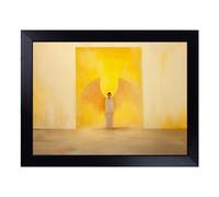 Cushioned Lap Tray with Bean Bag Base for Laptop & Eating - Angel Minimalism No.2 Design | Padded Lap Desk for Sofa, Bed & Work | Portable TV Dinner & Breakfast Tray, Easy Clean Surface