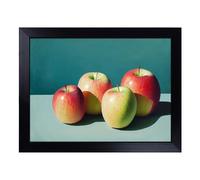 Cushioned Lap Tray with Bean Bag Base for Laptop & Eating - Apple Fruit Selection Vol.1 Design | Padded Lap Desk for Sofa, Bed & Work | Portable TV Dinner & Breakfast Tray, Easy Clean Surface