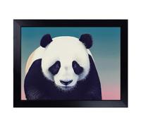 Cushioned Lap Tray with Bean Bag Base for Laptop & Eating - Artsy Panda Design | Padded Lap Desk for Sofa, Bed & Work | Portable TV Dinner & Breakfast Tray, Easy Clean Surface