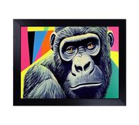 Cushioned Lap Tray with Bean Bag Base for Laptop & Eating - Awe Inspiring Gorilla Design | Padded Lap Desk for Sofa, Bed & Work | Portable TV Dinner & Breakfast Tray, Easy Clean Surface