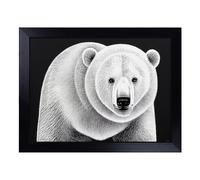 Cushioned Lap Tray with Bean Bag Base for Laptop & Eating - Awesome Polar Bear Design | Padded Lap Desk for Sofa, Bed & Work | Portable TV Dinner & Breakfast Tray, Easy Clean Surface