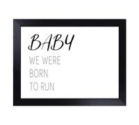 Cushioned Lap Tray with Bean Bag Base for Laptop & Eating - Baby We Were Born To Run Typography Quote Design | Padded Lap Desk for Sofa, Bed & Work | Portable TV Dinner & Breakfast Tray