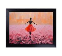 Cushioned Lap Tray with Bean Bag Base for Laptop & Eating - Ballet Dancer Colour Field Design | Padded Lap Desk for Sofa, Bed & Work | Portable TV Dinner & Breakfast Tray, Easy Clean Surface