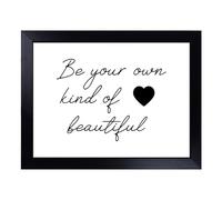 Cushioned Lap Tray with Bean Bag Base for Laptop & Eating - Be Your Own Kind of Beautiful Typography Quote Design | Padded Lap Desk for Sofa, Bed & Work | Portable TV Dinner & Breakfast Tray