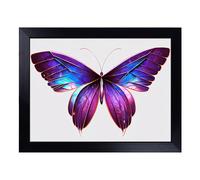 Cushioned Lap Tray with Bean Bag Base for Laptop & Eating - Boundless Butterfly Design | Padded Lap Desk for Sofa, Bed & Work | Portable TV Dinner & Breakfast Tray, Easy Clean Surface