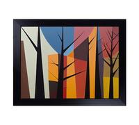 Cushioned Lap Tray with Bean Bag Base for Laptop & Eating - Brave Abstract Forest Design | Padded Lap Desk for Sofa, Bed & Work | Portable TV Dinner & Breakfast Tray, Easy Clean Surface