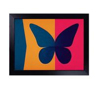 Cushioned Lap Tray with Bean Bag Base for Laptop & Eating - Butterfly Abstract Art Vol.2 Design | Padded Lap Desk for Sofa, Bed & Work | Portable TV Dinner & Breakfast Tray, Easy Clean Surface