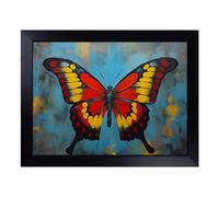 Cushioned Lap Tray with Bean Bag Base for Laptop & Eating - Butterfly Contemporary Design | Padded Lap Desk for Sofa, Bed & Work | Portable TV Dinner & Breakfast Tray, Easy Clean Surface