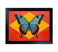 Cushioned Lap Tray with Bean Bag Base for Laptop & Eating - Butterfly Minimalism Design | Padded Lap Desk for Sofa, Bed & Work | Portable TV Dinner & Breakfast Tray, Easy Clean Surface