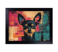 Cushioned Lap Tray with Bean Bag Base for Laptop & Eating - Chihuahua Dog Vol.3 Design | Padded Lap Desk for Sofa, Bed & Work | Portable TV Dinner & Breakfast Tray, Easy Clean Surface