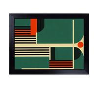 Cushioned Lap Tray with Bean Bag Base for Laptop & Eating - Classic Bauhaus Art Vol.1 Abstract Design | Padded Lap Desk for Sofa, Bed & Work | Portable TV Dinner & Breakfast Tray, Easy Clean