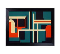 Cushioned Lap Tray with Bean Bag Base for Laptop & Eating - Classic Bauhaus Art Vol.3 Abstract Design | Padded Lap Desk for Sofa, Bed & Work | Portable TV Dinner & Breakfast Tray, Easy Clean