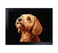 Cushioned Lap Tray with Bean Bag Base for Laptop & Eating - Cockapoo Dog Vol.5 Design | Padded Lap Desk for Sofa, Bed & Work | Portable TV Dinner & Breakfast Tray, Easy Clean Surface